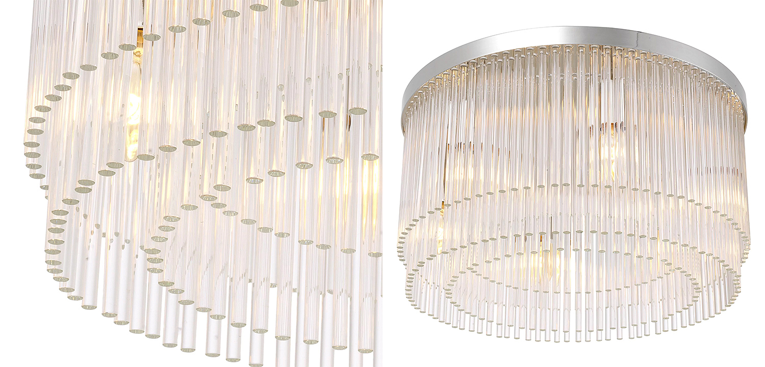 Потолочный светильник Eichholtz Ceiling Lamp Hector Nickel Потолочный светильник Eichholtz Ceiling Lamp Hector Nickel - Loft-Concept в Кирове