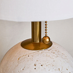 Настольная лампа на круглом основании из натурального камня Bartolomeo варинант исполнения - 2 | Loft Concept в Кирове