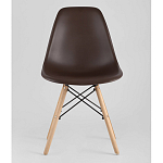 Пластиковый стул на ножках из массива бука Eames Brown варинант исполнения - 4 | Loft Concept в Кирове