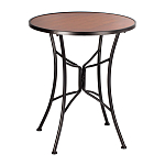 Столик приставной с круглой столешницей на металлическом черном основании Scenical Table варинант исполнения - 1 | Loft Concept в Кирове