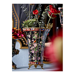 Ваза из фарфора черная с цветочной росписью и бронзовой стрекозой Spring Garden варинант исполнения - 5 | Loft Concept в Кирове