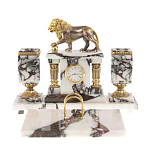 Настольный письменный набор из мрамора с декором в виде льва в подарочной упаковке Marble Accessory варинант исполнения - 1 | Loft Concept в Кирове