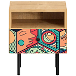 Прикроватная тумба с изображением на ящике Elise Nightstand варинант исполнения - 17 | Loft Concept в Кирове