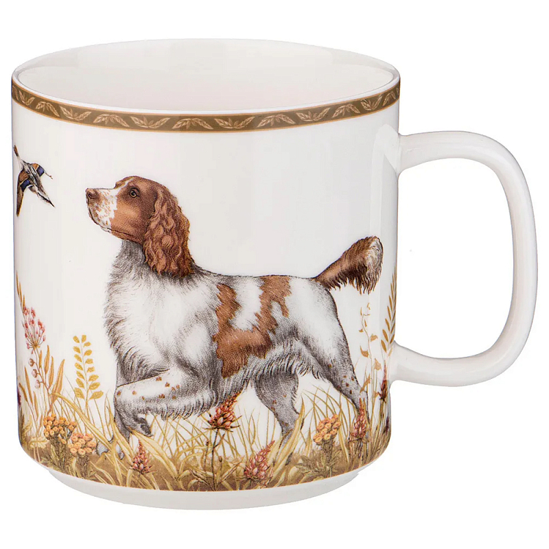 Кружка из фарфора с изображением уток и собаки 400 мл Hunting Porcelain Collection Белый Коричневый Мульти Кружка из фарфора с изображением уток и собаки 400 мл Hunting Porcelain Collection Белый Коричневый Мульти в Кирове | Loft Concept