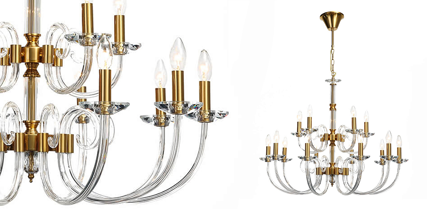 Люстра Twisted Glass Candles Chandelier 15 Люстра Twisted Glass Candles Chandelier 15 - Loft-Concept в Кирове