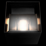 Уличный настенный светильник светодиодный формы куб черного цвета из металла Urban Minimalist варинант исполнения - 5 | Loft Concept в Кирове