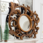 Зеркало настенное с рамой цвета античная бронза Classic Ornament Mirror варинант исполнения - 2 | Loft Concept в Кирове