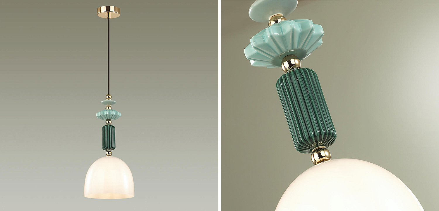 Подвесной светильник Iris hanging lamp green Подвесной светильник Iris hanging lamp green - Loft-Concept в Кирове