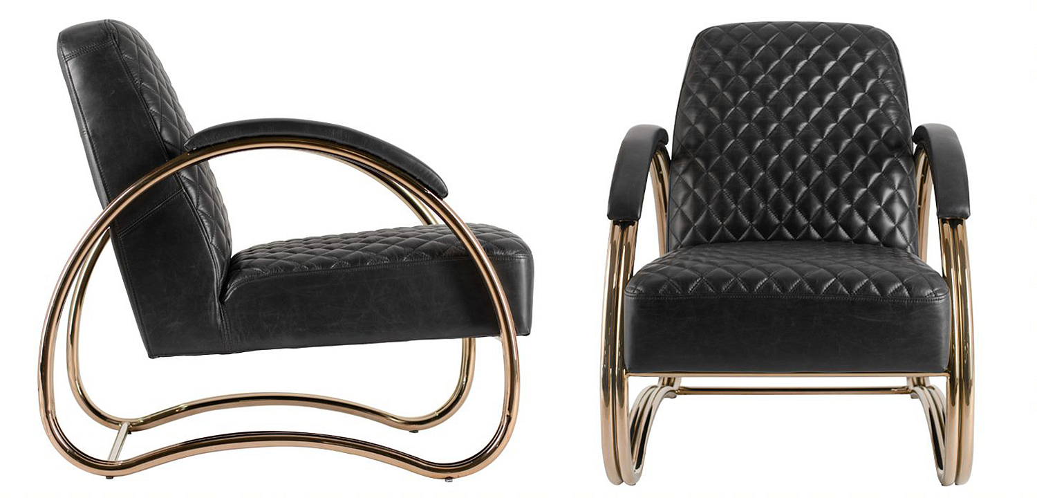 Кресло Hodges Armchair black leather Кресло Hodges Armchair black leather - Loft-Concept в Кирове