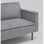 Диван современный вельветовый прямой Worcester Серый варинант исполнения - 3 | Loft Concept в Кирове