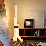 Торшер геометрический с тремя мраморными плафонами Marble Tripod варинант исполнения - 8 | Loft Concept в Кирове