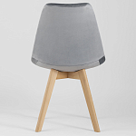 Стул с мягким велюровым сиденьем Arvika Grey варинант исполнения - 4 | Loft Concept в Кирове