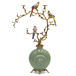 Фарфоровый подсвечник с бронзовым декором Eden Garden варинант исполнения - 1 | Loft Concept в Кирове