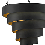 Подвесной светильник в форме спирали черный с золотой внутренней отделкой Warm Glow варинант исполнения - 1 | Loft Concept в Кирове