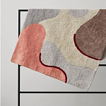 Ковер из хлопка с абстрактным принтом бежевого цвета Elysian Flow Blush варинант исполнения - 6 | Loft Concept в Кирове