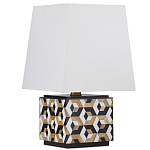 Настольная лампа с фигурным узором и трапециевидным абажуром Сonundrum варинант исполнения - 3 | Loft Concept в Кирове