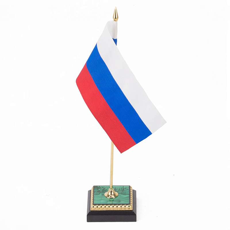 Флагшток из малахита и бронзы с позолотой Stone Flagpole Малахит (зеленый) Красный Белый Синий Флагшток из малахита и бронзы с позолотой Stone Flagpole Малахит (зеленый) Красный Белый Синий в Кирове | Loft Concept