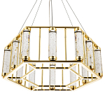 Люстра в форме шестиугольника с хрустальным декором Agace Crystal Chandelier варинант исполнения - 1 | Loft Concept в Кирове