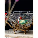 Чаша квадратная из прозрачного стекла с фигурками разноцветных птиц Eden Garden варинант исполнения - 3 | Loft Concept в Кирове