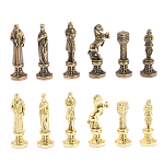 Шахматы Ренессанс из бронзы с доской из натурального камня Змеевик Decorative Thematic Chess варинант исполнения - 5 | Loft Concept в Кирове