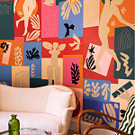 Обои ручная роспись в стиле Арт-деко Jazz Original colourway on painted silk with embroidery варинант исполнения - 3 | Loft Concept в Кирове