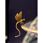 Чаша из прозрачного стекла с рельефным ободком и фигурками стрекоз Eden Garden варинант исполнения - 4 | Loft Concept в Кирове