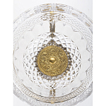 Чаша из рельефного стекла прозрачного цвета на бронзовой подставке Eden Garden варинант исполнения - 4 | Loft Concept в Кирове