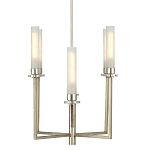 Люстра с 6-ю белыми матовыми плафонами из стекла в форме цилиндра Longitude варинант исполнения - 4 | Loft Concept в Кирове