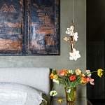 Люстра с белыми цветами на ветвистом каркасе Lure by PELLE варинант исполнения - 3 | Loft Concept в Кирове