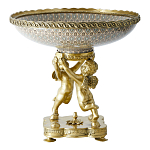 Чаша фарфоровая на двух бронзовых ангелах Eden Garden варинант исполнения - 1 | Loft Concept в Кирове