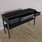 Дизайнерская Консоль с полкой и ящиком Primo Черный дуб варинант исполнения - 5 | Loft Concept в Кирове