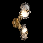 Бра с ветвистыми бронзовыми элементами и стеклянными рифлеными дисками Textured Glass Bra варинант исполнения - 5 | Loft Concept в Кирове