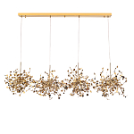 Люстра подвесная из четырех частей с металлическими круглыми элементами Terzani Argent варинант исполнения - 2 | Loft Concept в Кирове