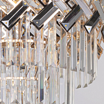 Люстра многоярусная с переплетенными металлическими элементами черного и золотого цвета и прозрачными хрустальными подвесками Empire Chandelier Crystal варинант исполнения - 4 | Loft Concept в Кирове