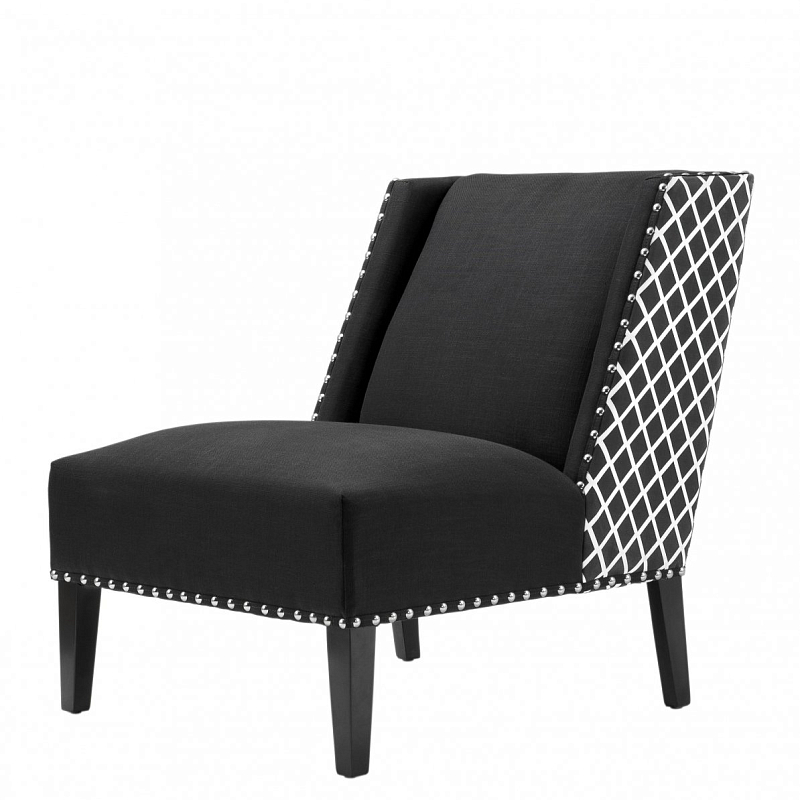 Кресло Eichholtz Chair Columbia Черно-белый Черный Кресло Eichholtz Chair Columbia Черно-белый Черный в Кирове | Loft Concept