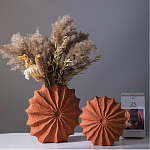 Ваза керамическая в виде круглой терракотовой морской раковины Galapagos варинант исполнения - 2 | Loft Concept в Кирове