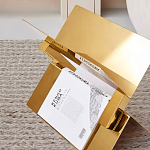 Дизайнерский журнальный стол фигурный золотого цвета Ufuri варинант исполнения - 2 | Loft Concept в Кирове