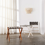 Настенный светильник с подвесками из деревянных бусин молочного цвета Wooden Beads Wall Lamp варинант исполнения - 2 | Loft Concept в Кирове