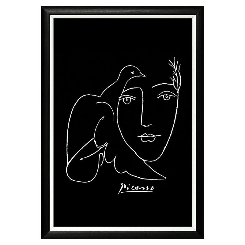 Постер White Silhouette Dove Poster Черный Белый Постер White Silhouette Dove Poster Черный Белый в Кирове | Loft Concept