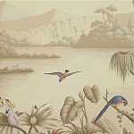 Обои ручная роспись Le Brésil Amarelo Sepia варинант исполнения - 2 | Loft Concept в Кирове