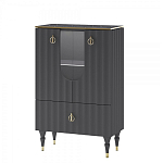 Витрина низкая двухдверная с ящиком Expanses of Beauty Graphite варинант исполнения - 1 | Loft Concept в Кирове