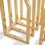 Консоль с чёрной столешницей и золотым фигурным основанием Cosmo варинант исполнения - 1 | Loft Concept в Кирове