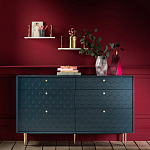 Комод с 6 выдвижными ящиками Scale Ornament Blue Chest of Drawers варинант исполнения - 6 | Loft Concept в Кирове