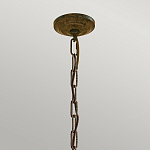 Люстра бронзового цвета с 6-ю лампами и подвесками из оптического стекла в классическом стиле Feiss варинант исполнения - 4 | Loft Concept в Кирове