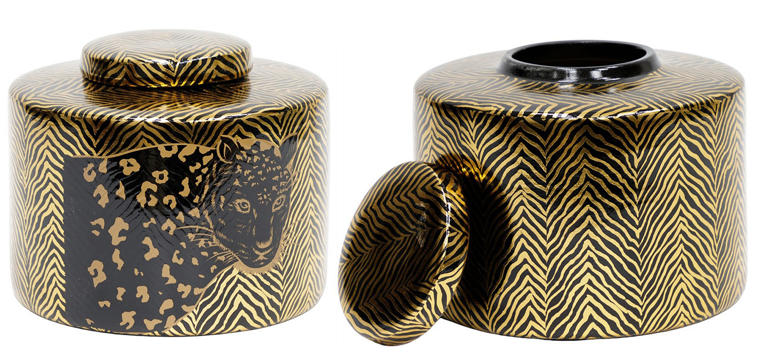 Ваза Leopard Vase black and gold 18 Ваза Leopard Vase black and gold 18 - Loft-Concept в Кирове