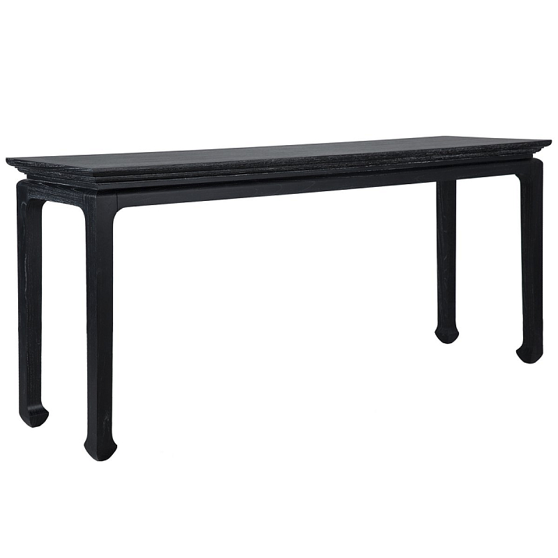 Консоль Black Curved Console Черный Консоль Black Curved Console Черный в Кирове | Loft Concept
