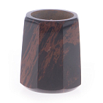 Подсвечник из натурального камня обсидиан со свечой Stone Candlestick варинант исполнения - 1 | Loft Concept в Кирове