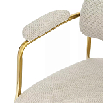 Стул Singer Chair с подлокотниками серый на золотистых ножках варинант исполнения - 6 | Loft Concept в Кирове