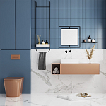 Настенное зеркало квадратной формы в черной металлической раме CORNER MIRROR BLACK варинант исполнения - 3 | Loft Concept в Кирове