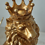 Статуэтка лев с детализированной гривой и изящной короной Lion Crown  варинант исполнения - 6 | Loft Concept в Кирове